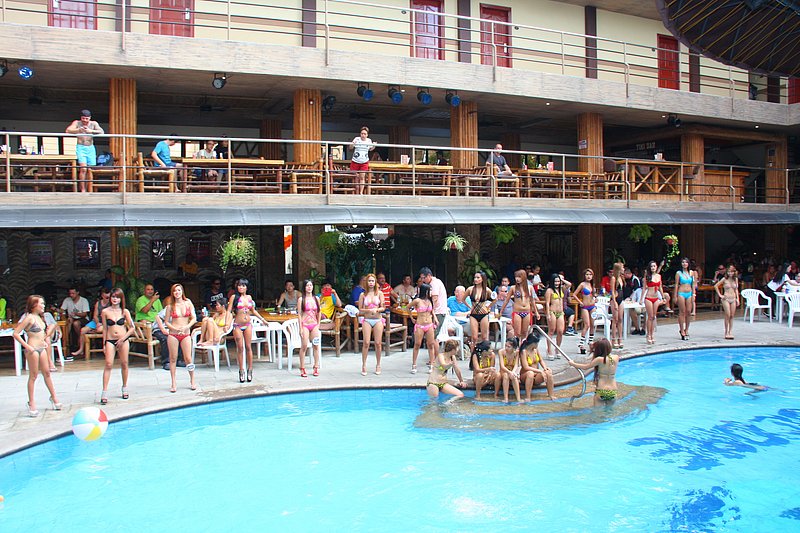 Monthly Bikini Contest at Scorebirds Hotel pool, Angeles City