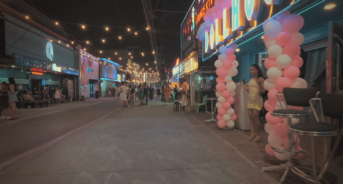 Walking Street at night, Angeles City