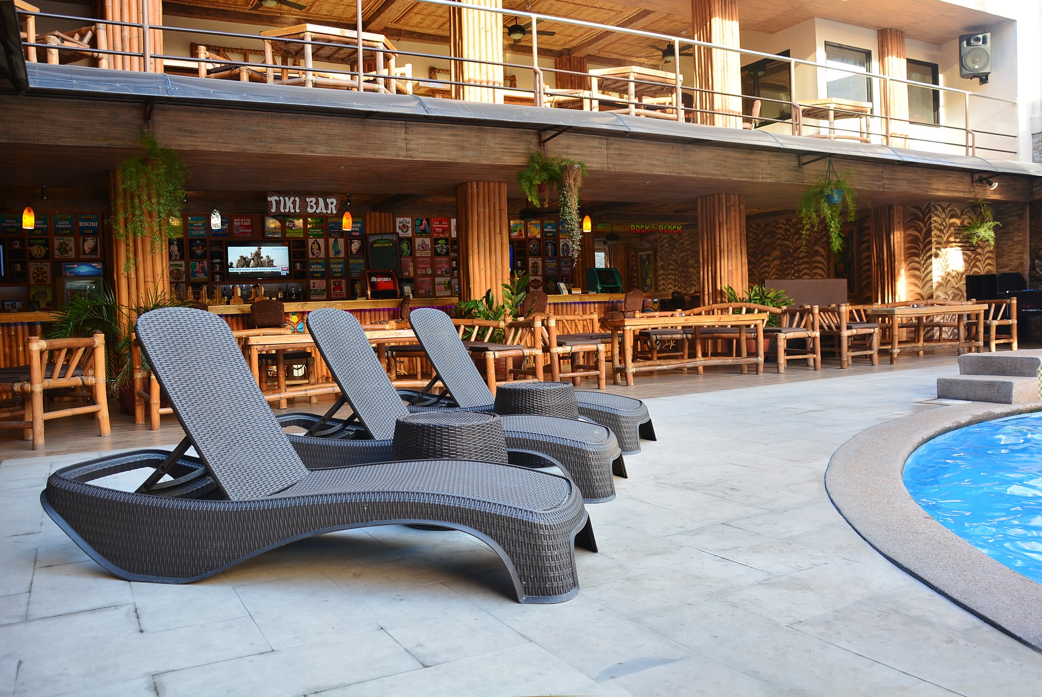 Duke's Tiki Bar at ScoreBirds Hotel — poolside bar in Angeles City